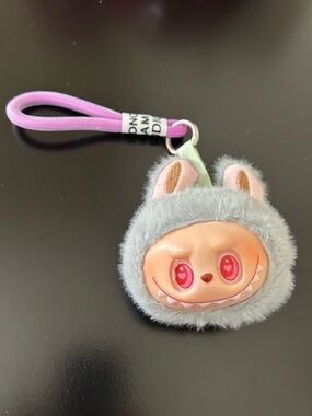 1 Labubu Little Monster Singing Light Up Bagcharm - Grey New